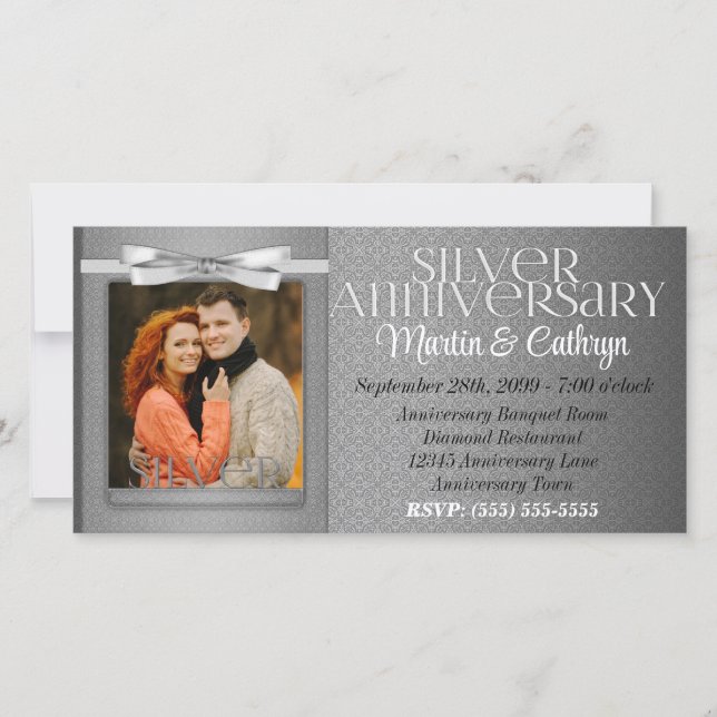 25th Silver Anniversary Party Invitation Photo (Front)