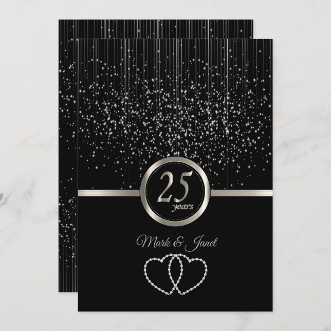 25th Silver Anniversary Starlights Invitation (Front/Back)