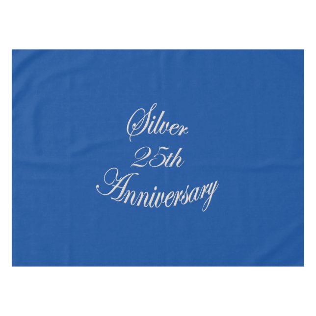 25th Silver Anniversary Tablecloth (Front (Horizontal))