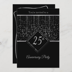 25th Silver Anniversary with Starlights Invitation