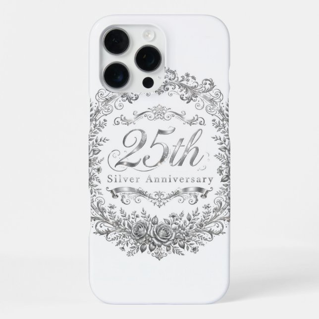 25th Silver iPhone 16 Pro Max Case (Back)