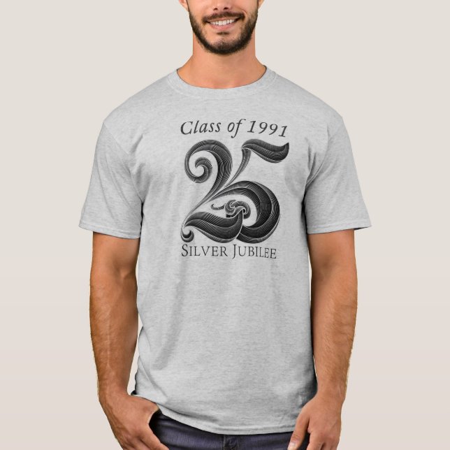 25th Silver Jubilee Class Reunion Shirt for Men (Front)