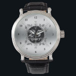 25th Silver Wedding Anniversary | 25 Years Elegant Watch<br><div class="desc">25th Silver Wedding Anniversary Keepsake Watch or Watch for Retirement or Work Anniversary Milestone- This beautiful personalised silver wedding anniversary watch for celebrating 25th wedding anniversary. Ready to be personalised however you wish. Reads 25 years at the centre in classy 3D look letters inside a black circle frame. Against a...</div>