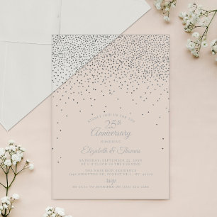 25th Silver Wedding Anniversary Acrylic Invitations