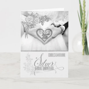 25th Silver Wedding Anniversary Blank Card