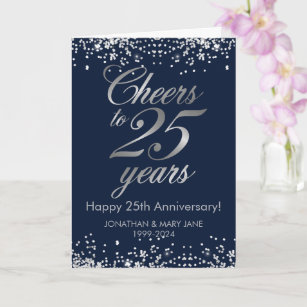 25th Silver Wedding Anniversary Cheers Card