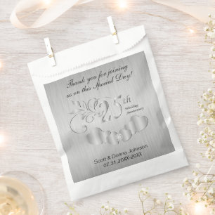 25th Silver Wedding Anniversary Favour Bag