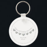 25th Silver Wedding Anniversary gift Key Ring<br><div class="desc">Personalized 25th Silver Wedding Anniversary heart bunting gift keyring for a husband and wife celebrating twenty-five years of marriage. The names shown can be customized and marriage date of the happy couple can be added by using the personalize button. Matching cards and gift wrap are also available in this pretty...</div>