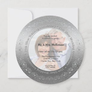 25th Silver Wedding Anniversary Invitation