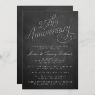 25th Silver Wedding Anniversary Invitations