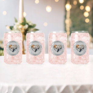 25th Silver Wedding Anniversary + Photo Can Glass