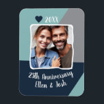 25th Silver Wedding Anniversary Photo Keepsake Magnet<br><div class="desc">This customised magnet is the perfect way to celebrate your wedding milestone with your favourite personalised photo for a timeless keepsake for years to come.</div>