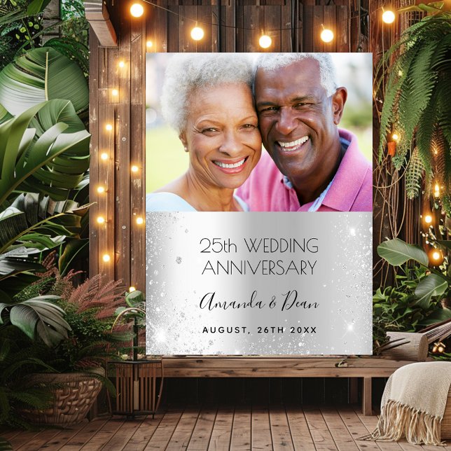 25th silver wedding anniversary photo welcome poster (Creator Uploaded)