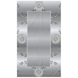 25th Silver Wedding Anniversary Tablecloth