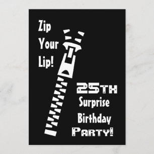 25th SURPRISE Birthday Party Invitation Template