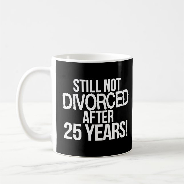 25th Wedding Anniversary 25 Year Marriage Twenty F Coffee Mug (Left)