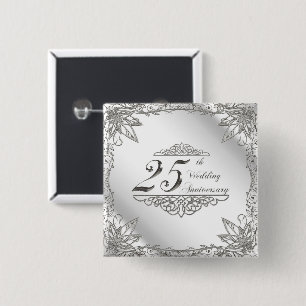 25th Wedding Anniversary Button