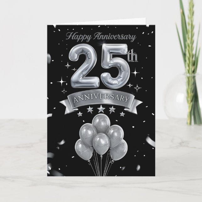25th Wedding Anniversary Card (Front)
