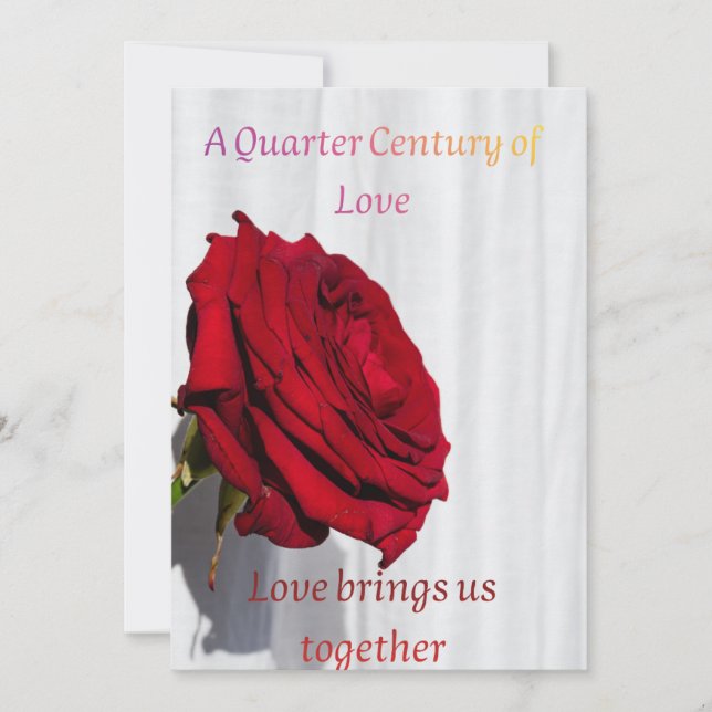 25th Wedding Anniversary Card for Parents – Silver (Front)