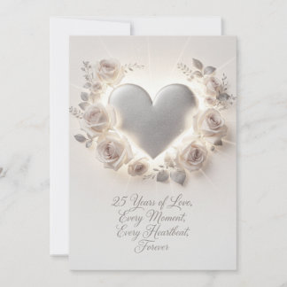 25th Wedding Anniversary Card – Romantic Luxury 