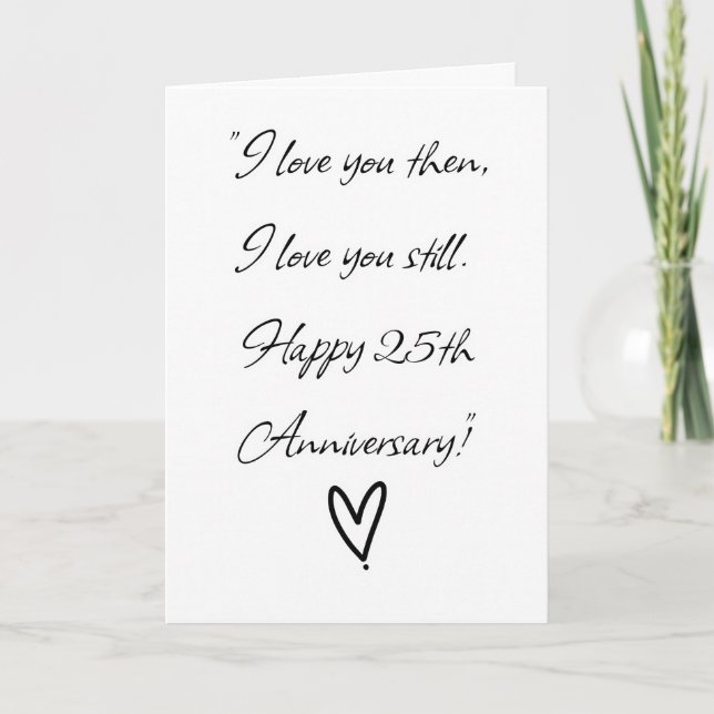 25th wedding anniversary cards (Front)