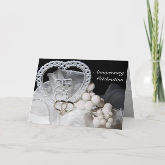 25th Wedding Anniversary Celebration Card (Front)
