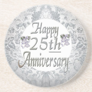 25th Wedding Anniversary Coaster
