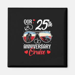 25th Wedding Anniversary Cruise Vacation Husband W Magnet