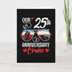 25th Wedding Anniversary Cruise Vacation Husnd Wif Card