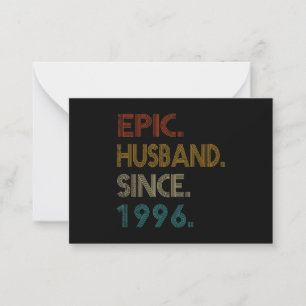 25th Wedding Anniversary Gift Him Epic Husband Card