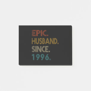 25th Wedding Anniversary Gift Him Epic Husband Post-it Notes