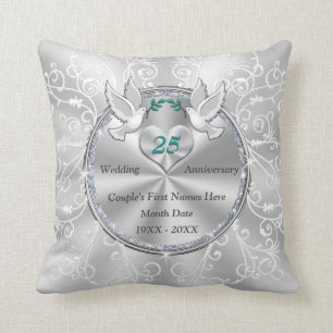 25th Wedding Anniversary Gift Ideas for Friends Cushion