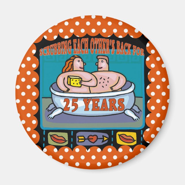 25th Wedding Anniversary Gifts Magnet (Front)