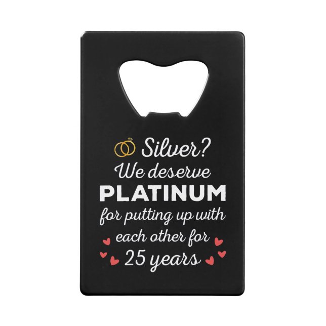 25th Wedding Anniversary I - Silver Funny Couple (Front)