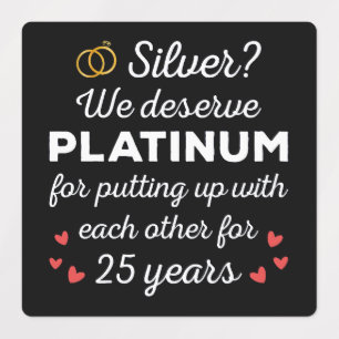 25th Wedding Anniversary I - Silver Funny Couple