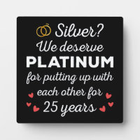 25th Wedding Anniversary I - Silver Funny Couple