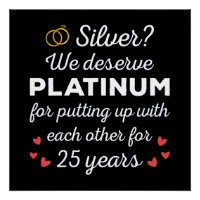 25th Wedding Anniversary I - Silver Funny Couple