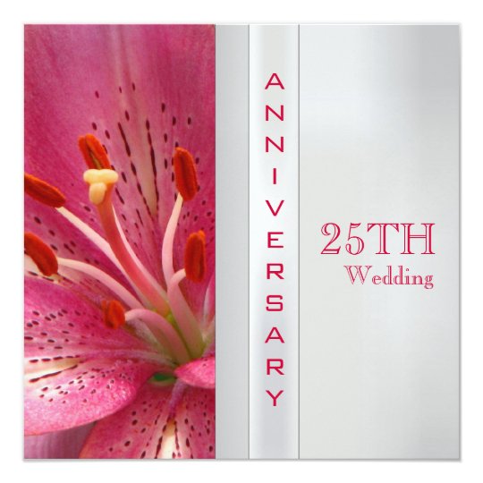 25th Wedding Anniversary Invitation