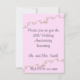 25th Wedding Anniversary Invitation