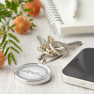 25th Wedding Anniversary Key Chain