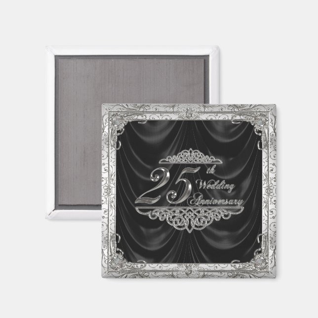 25th Wedding Anniversary Magnet (Front/Back)