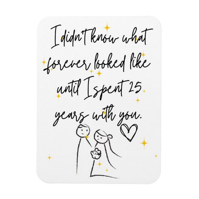 25th wedding anniversary  magnet (Vertical)