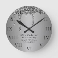 25th Wedding Anniversary Modern Elegant Fiftieth