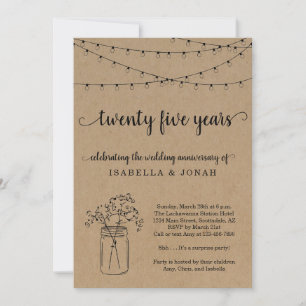 25th Wedding Anniversary Party Invitation