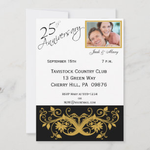 25th Wedding Anniversary Party Invitations