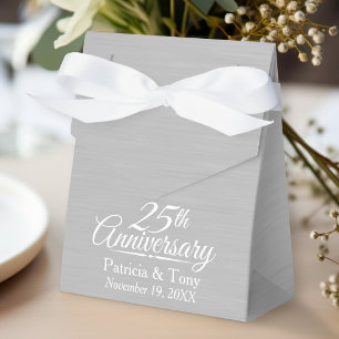 25th Wedding Anniversary Personalised Favour Box
