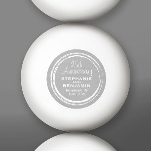 25th Wedding Anniversary Personalised Ping Pong Ball