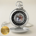 25th Wedding Anniversary PHOTO Gift Silver Jubilee Pocket Watch<br><div class="desc">Looking for the perfect 25th wedding anniversary gift? Look no further! Our stunning Silver Jubilee Personalised PHOTO Anniversary watch available for men and women is the ideal gift to commemorate this special milestone. This watch features a customisable design that allows you to add a photo and commemorative text, making it...</div>