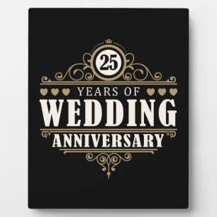 25th Wedding Anniversary Plaque