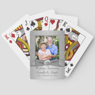 25th Wedding Anniversary Playing Cards